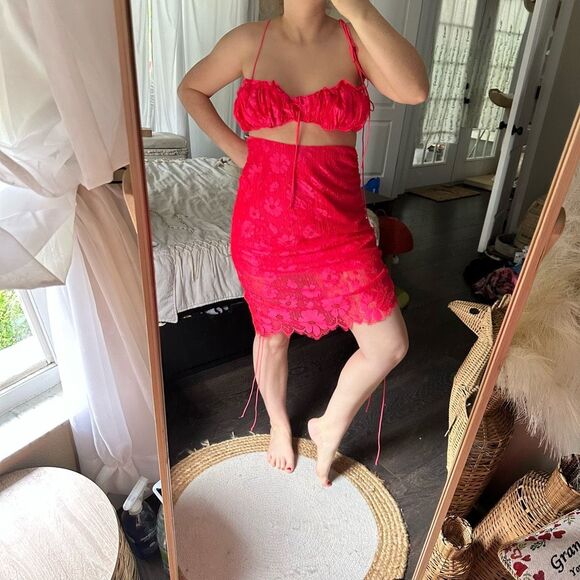 For Love and Lemons Women’s Medium Top Large Bottom Avalon Flemenco Set New NWT - Picture 2 of 10